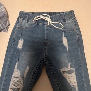 Drawstring jeans to small for me